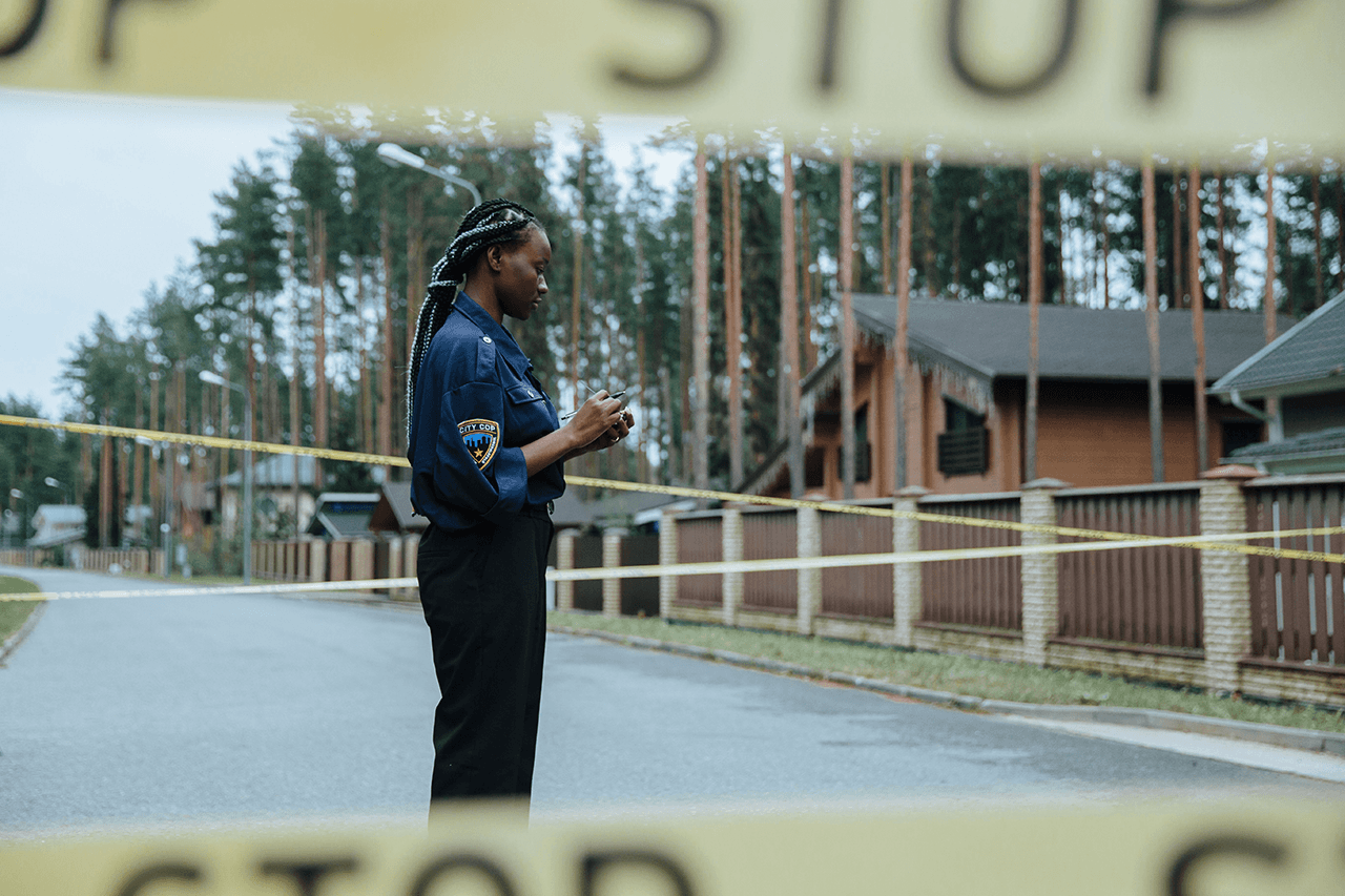 law official at crime scene law official at crime scene